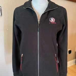 Florida State Black Collard Fleece Zip-up